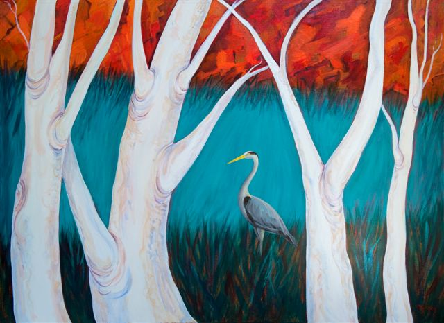 'the heron' oil on canvas. 30 h x 40w cms january2009.jpg